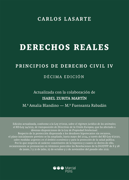 PRINCIPIOS DE DERECHO (IV) CIVIL DERECHOS REALES