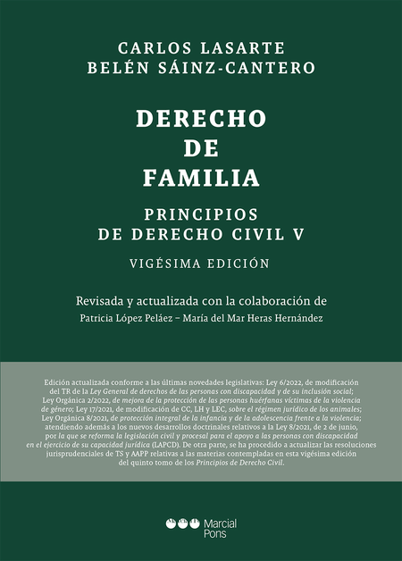 PRINCIPIOS DE DERECHO (V) CIVIL DERECHO DE FAMILIA