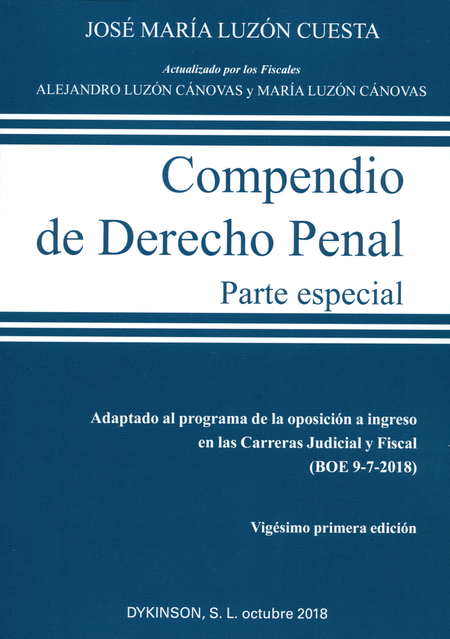 COMPENDIO DE DERECHO PENAL-ESPECIAL (21ªED)