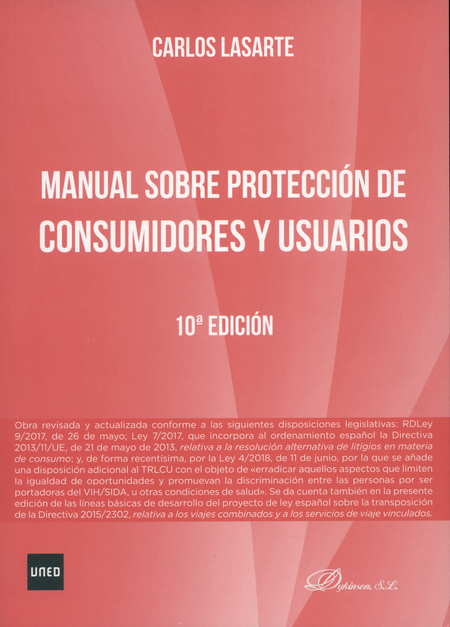 MANUAL SOBRE PROTECCION (10ªED) DE CONSUMIDORES Y USUARIOS