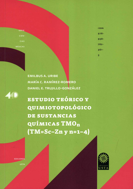 ESTUDIO TEORICO Y QUIMIOTOPOLOGICO DE SUSTANCIAS QUIMICAS TMO (TM=SC-ZN Y N=1-4)