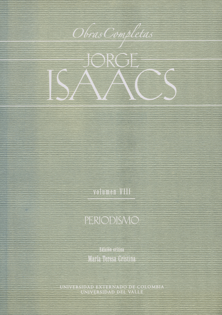JORGE ISAACS VOL.VIII PERIODISMO